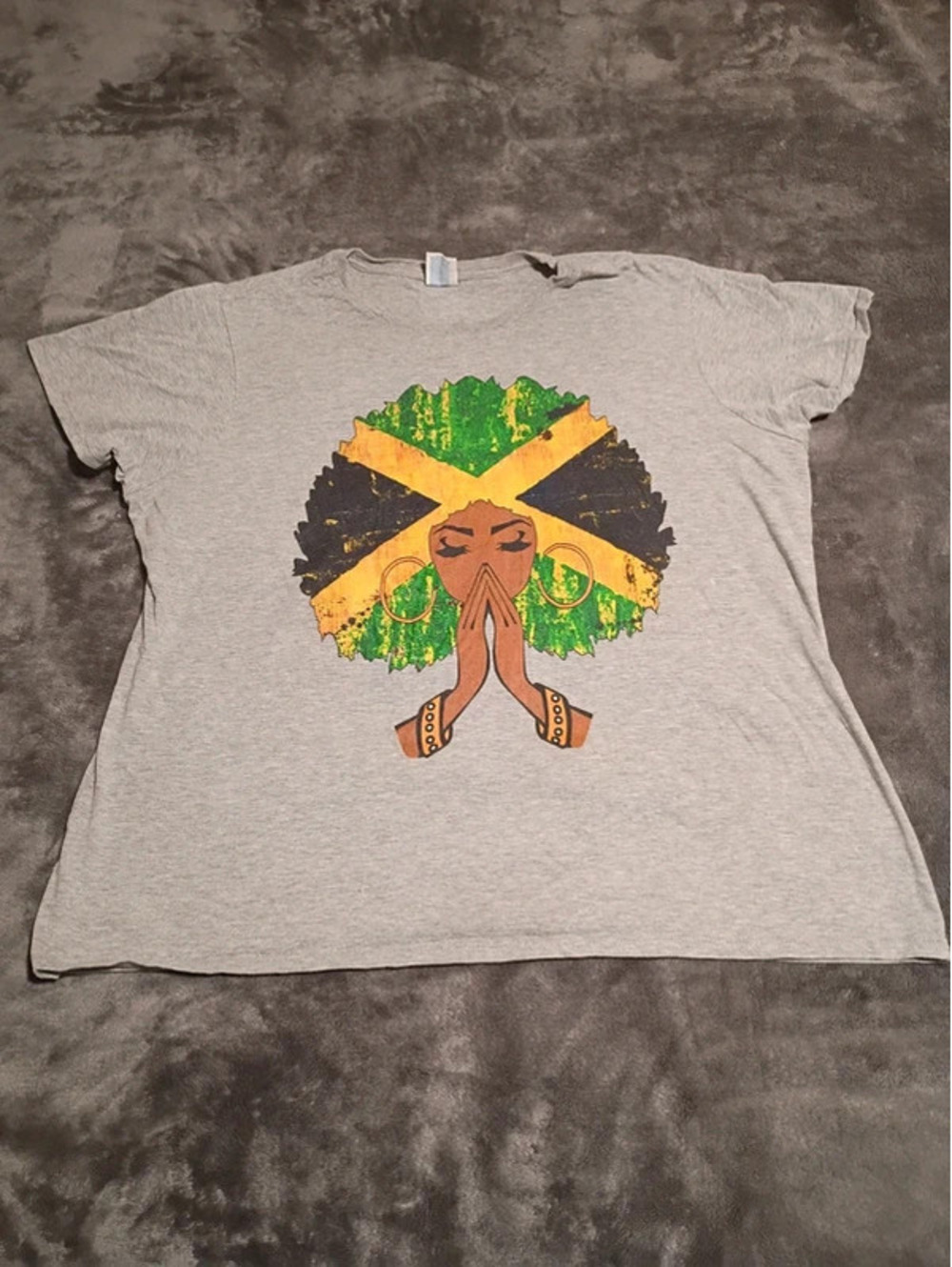 Jamaican Woman Shirt 3XL In Gray